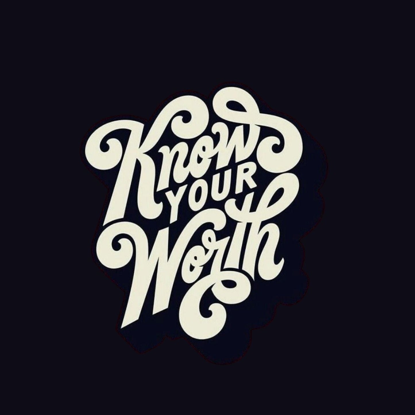 Round Neck | Black | Know Your Worth