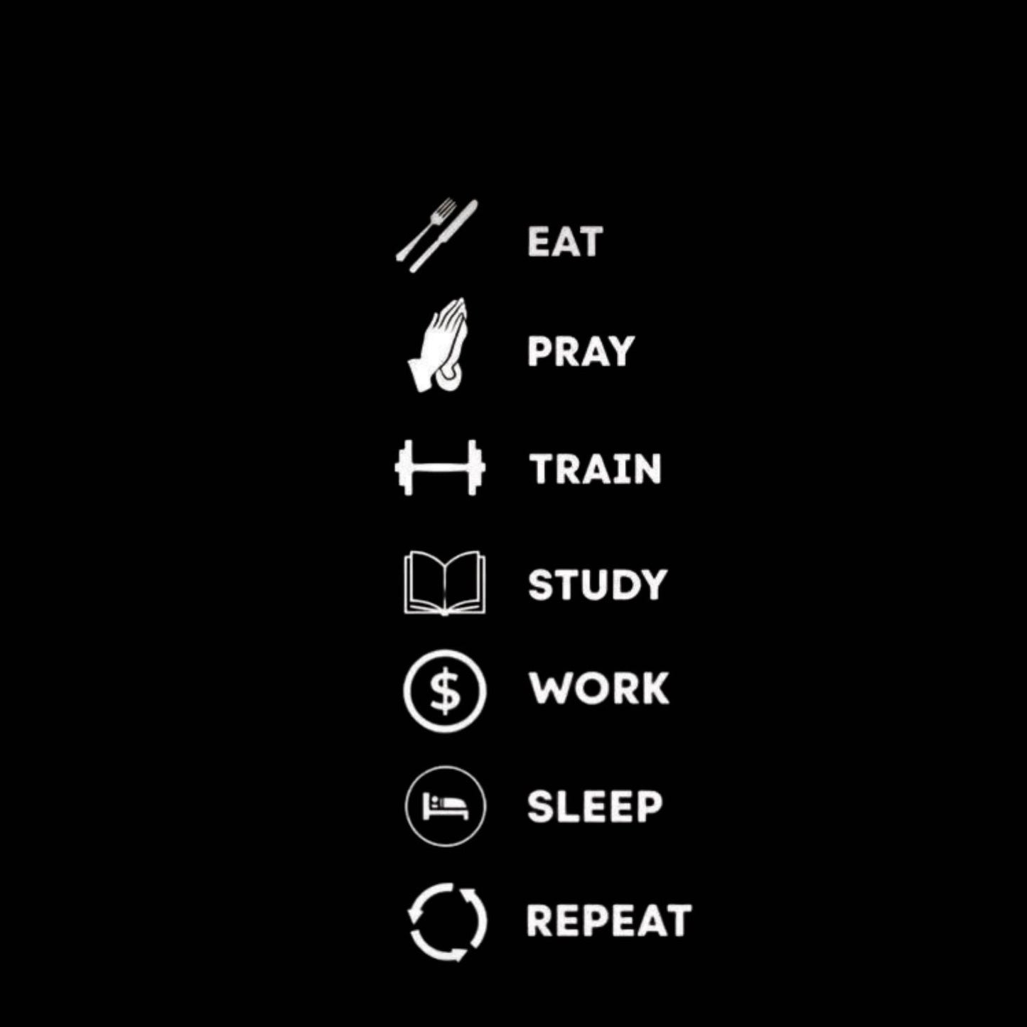 Round Neck | Black | Routine