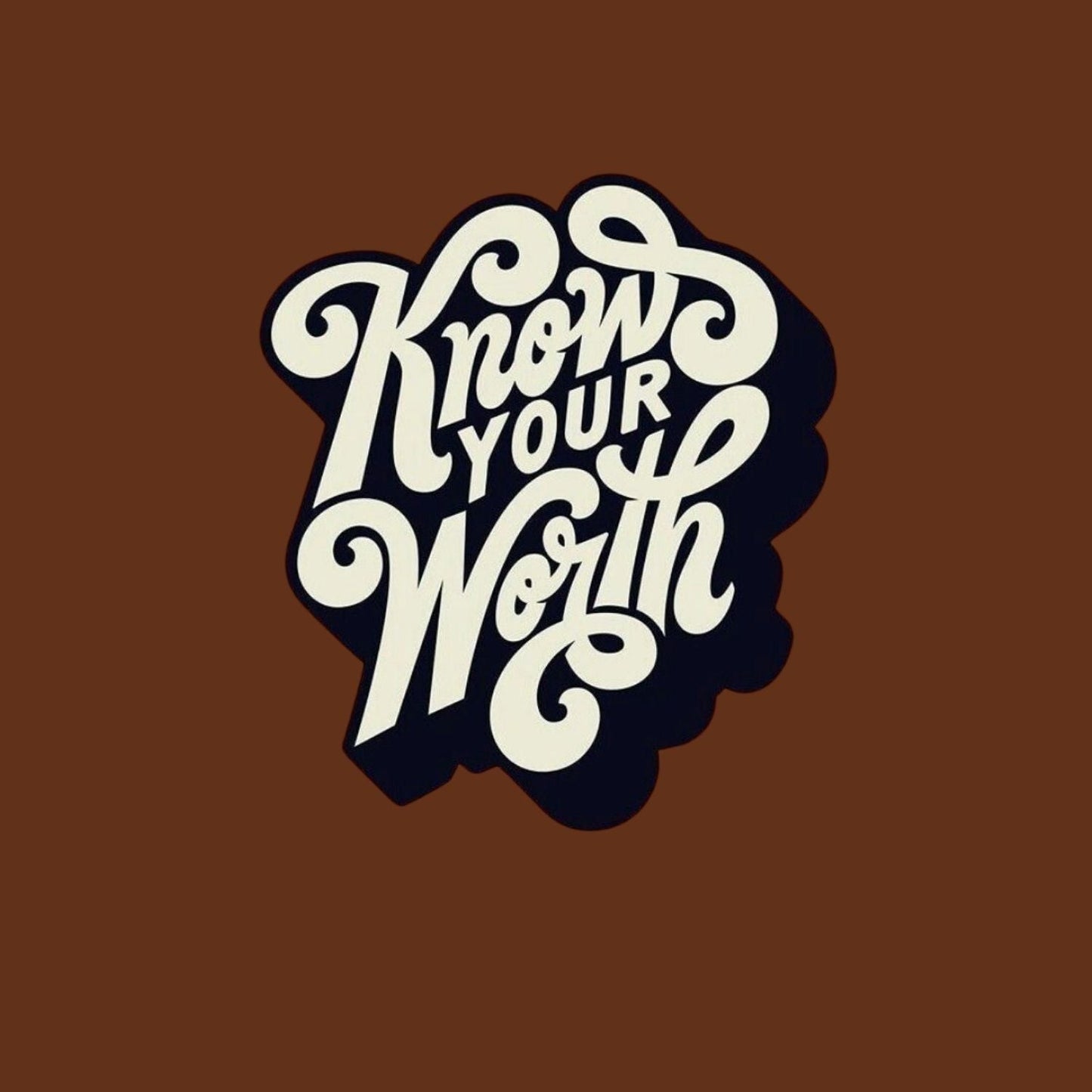 Round Neck | Brown | Know Your Worth