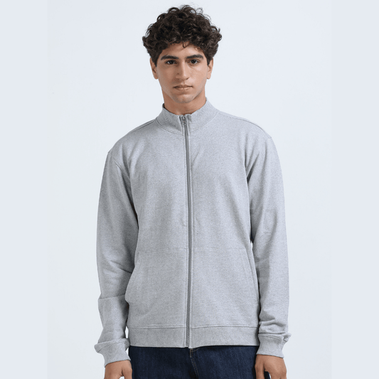 Grey High Neck Jacket