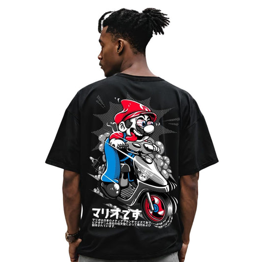 Oversized | Men | Black | Mariocycle