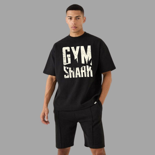 Round Neck | Black | Gym Shark