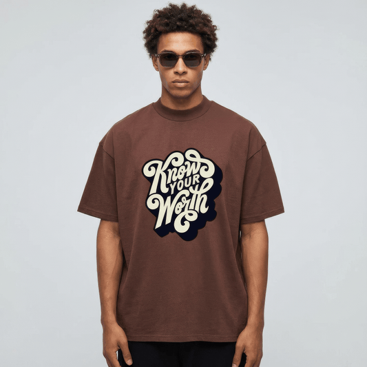 Round Neck | Brown | Know Your Worth